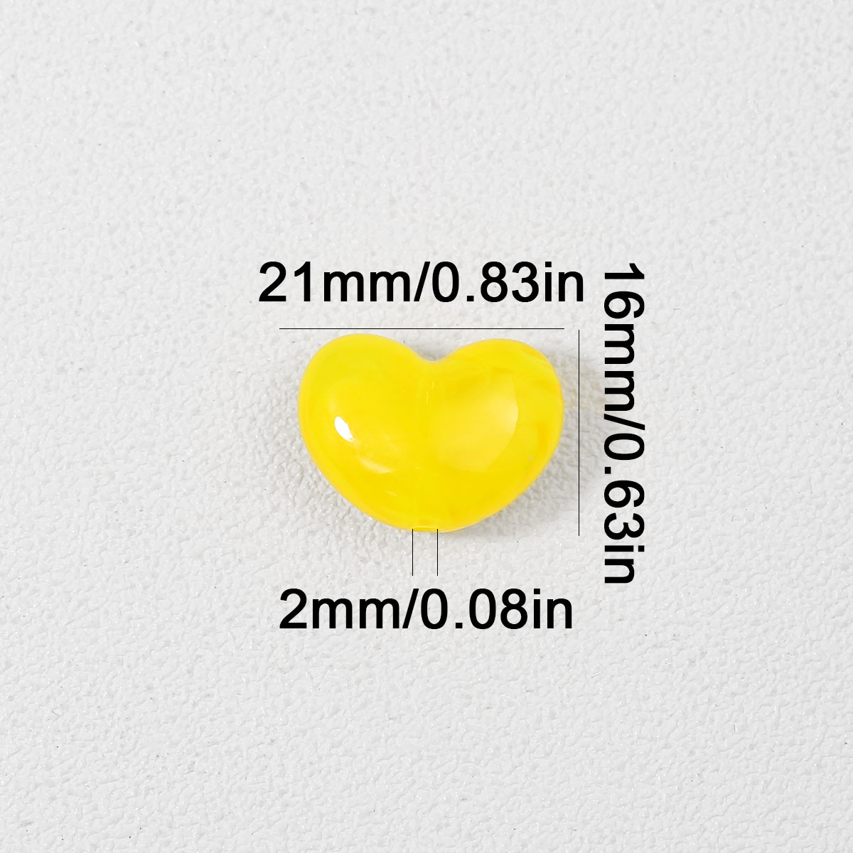 16x21mm Yellow Marbled Acrylic - Vintage Collectible Marbles recension och pris