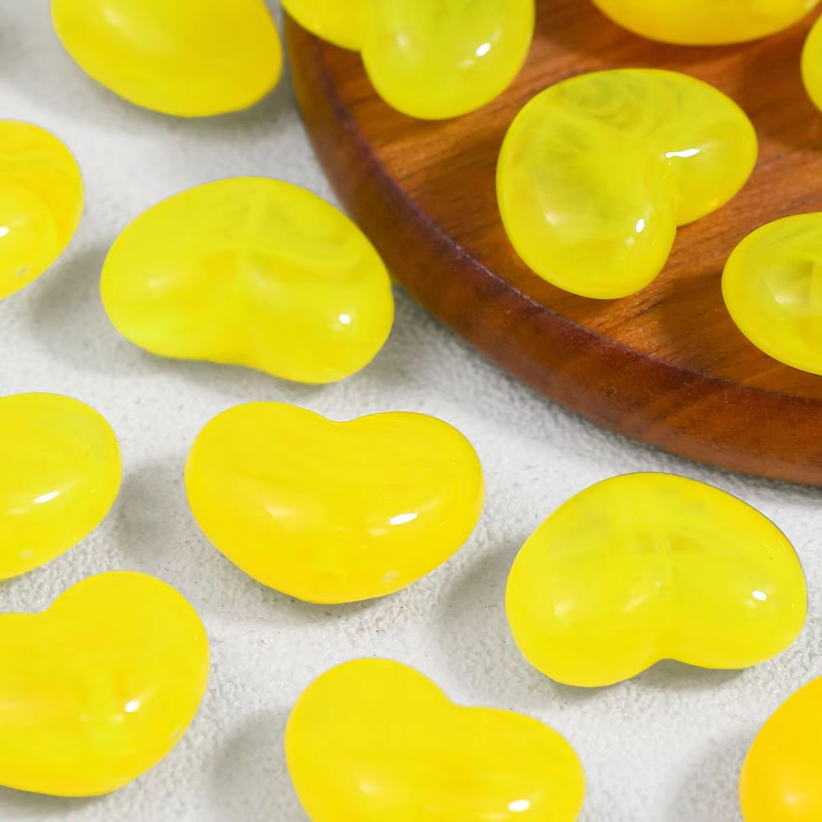 16x21mm Yellow Marbled Acrylic - Vintage Collectible Marbles recension och pris