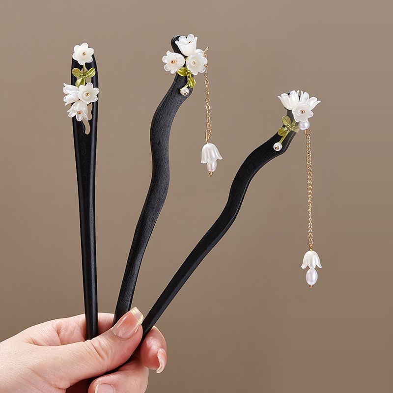 Wooden Flower Hairpin Vintage  - Vintage Jewelry Collection recension och pris