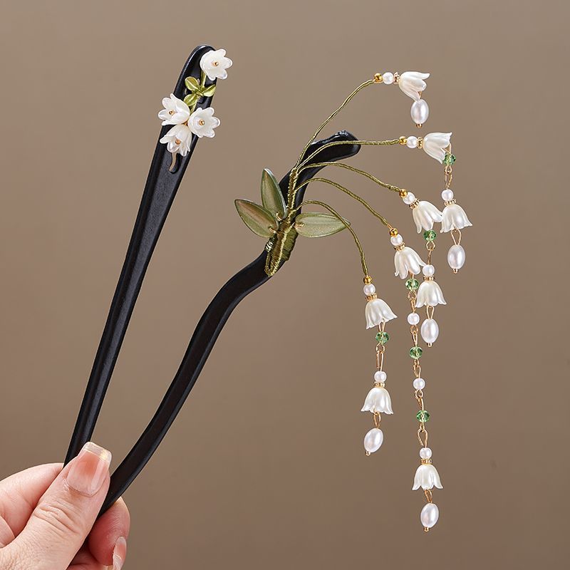 Wooden Flower Hairpin Vintage  - Vintage Jewelry Collection recension och pris