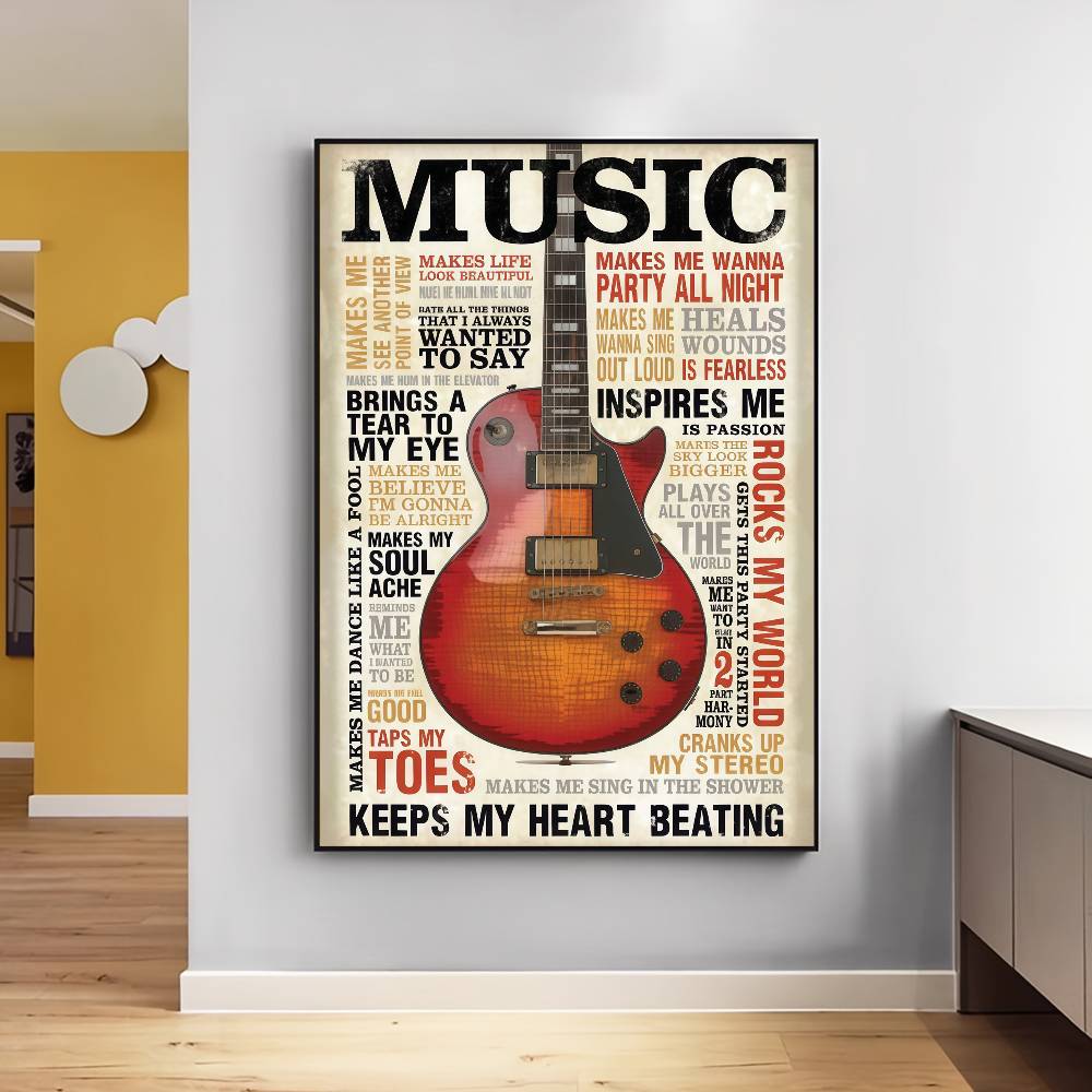 Guitar Collection Self-adhesiv - Vintage Collectible Posters recension och pris