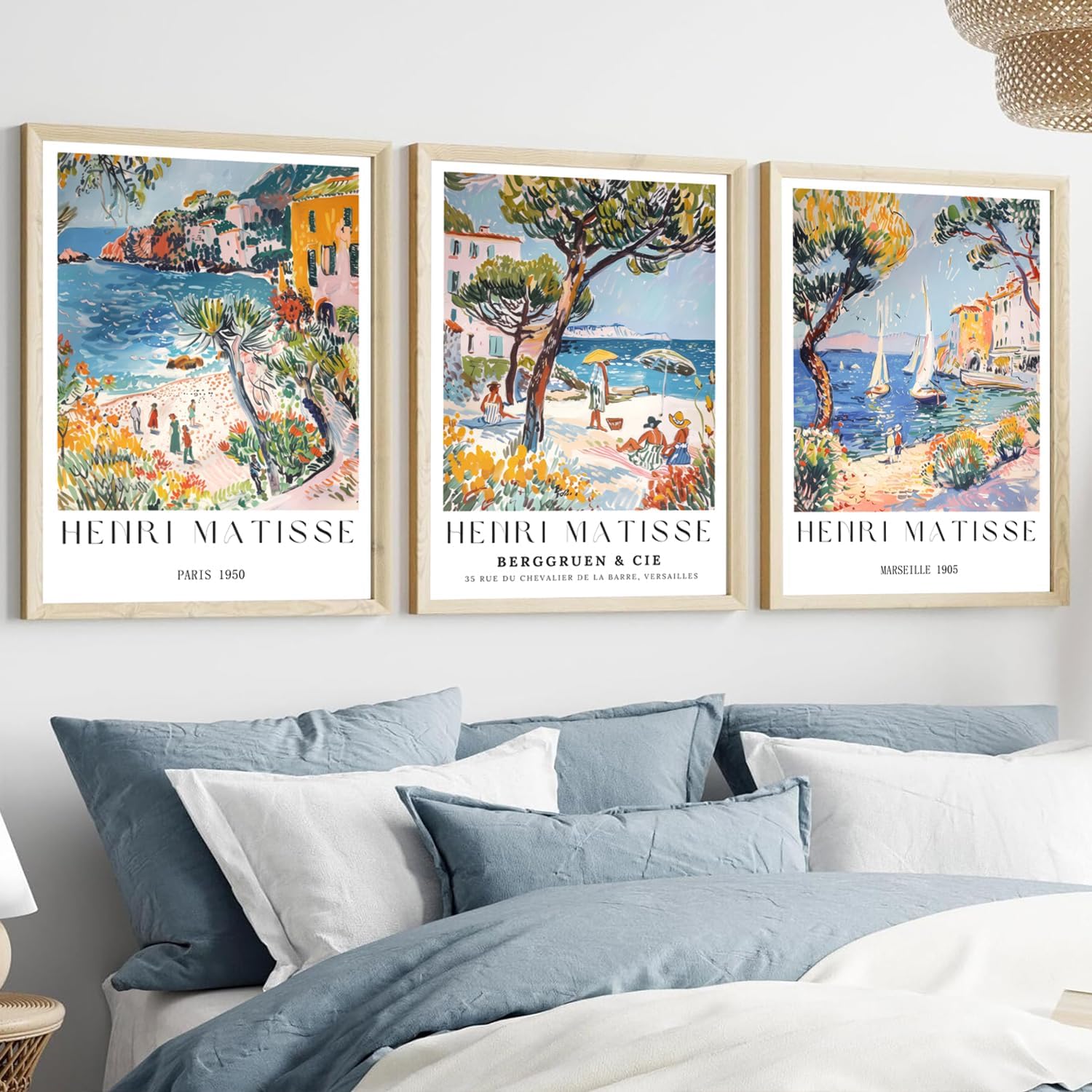 3 Pieces/Set of Vintage Beach  - Vintage Collectible Posters recension och pris