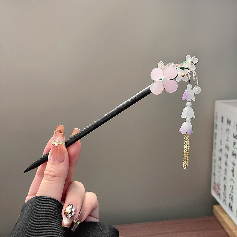 Classic Tassel Hair Stick Blac - Vintage Jewelry Collection recension och pris