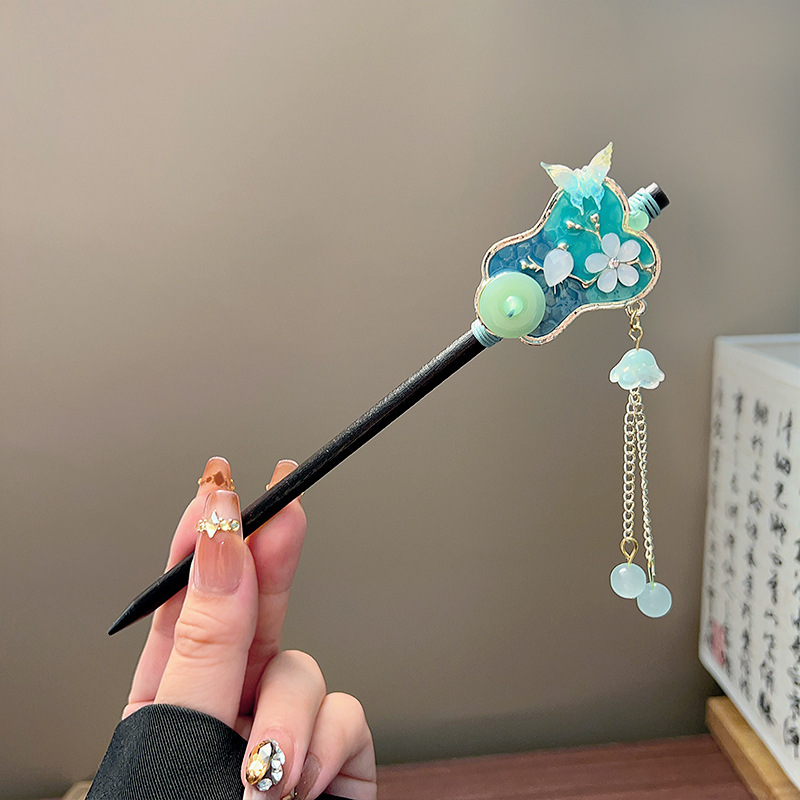 Classic Tassel Hair Stick Blac - Vintage Jewelry Collection recension och pris